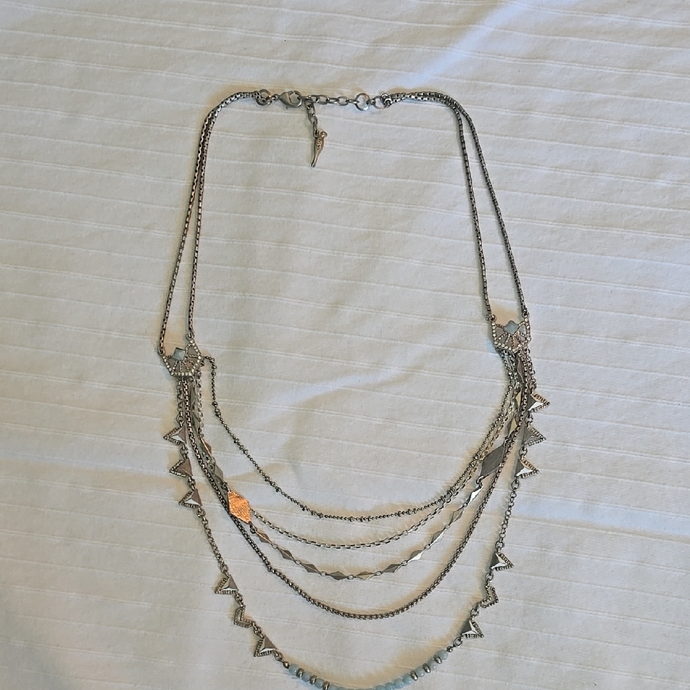 Elegant Silver Layered Necklace